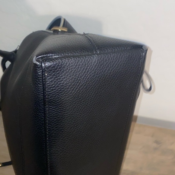 Nanette Lepore Black Pebbled Leather Dome Satchel EUC - Picture 13 of 15